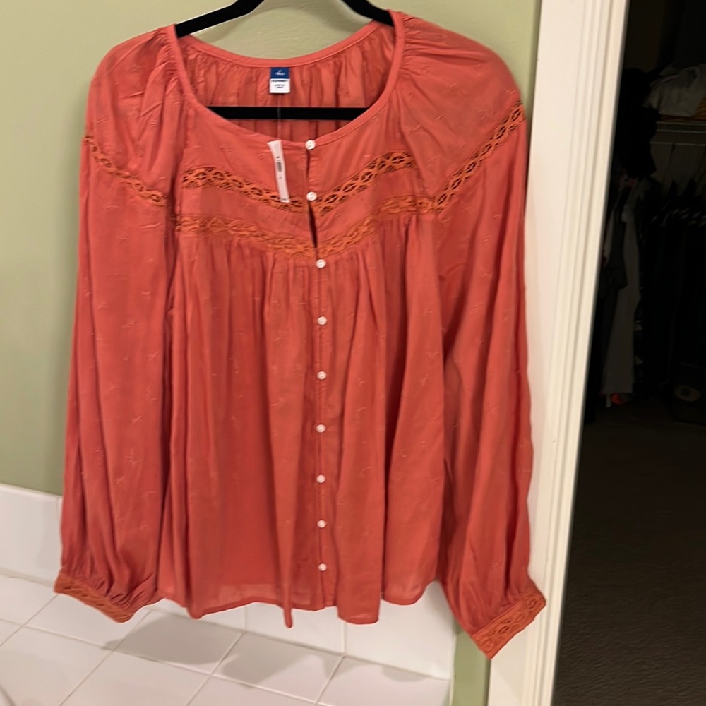 NWT Old Navy long sleeve blouse size L Tall